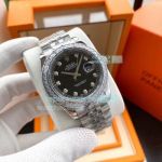 Copy Rolex Datejust Jubilee SS Diamond Bezel Watch 41MM